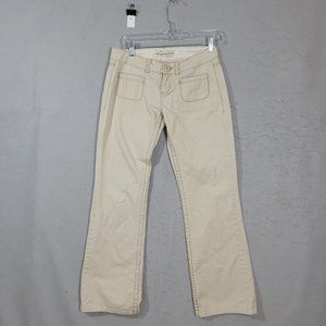 Aeropostale Ankle Pants Tan Front Pockets Regular Size 3/4